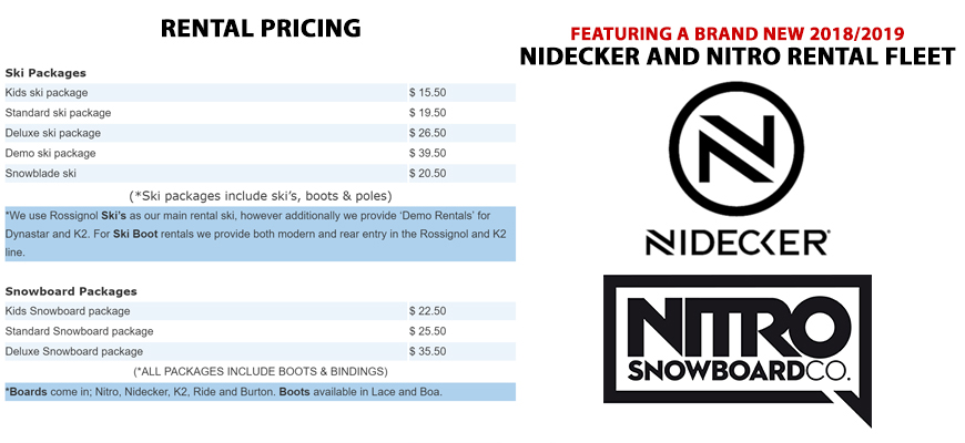 big bear snowboard rental cost